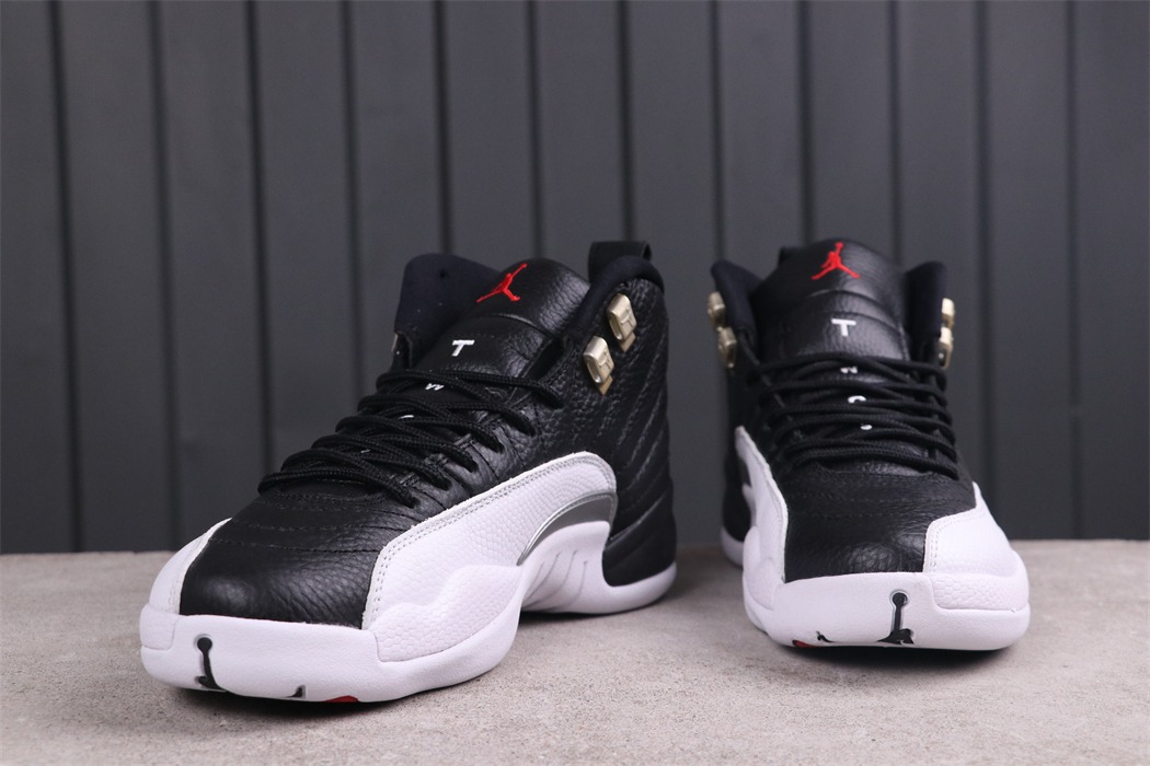 New 2022 Air Jordan 12 Playoffs Black White Shoes - Click Image to Close